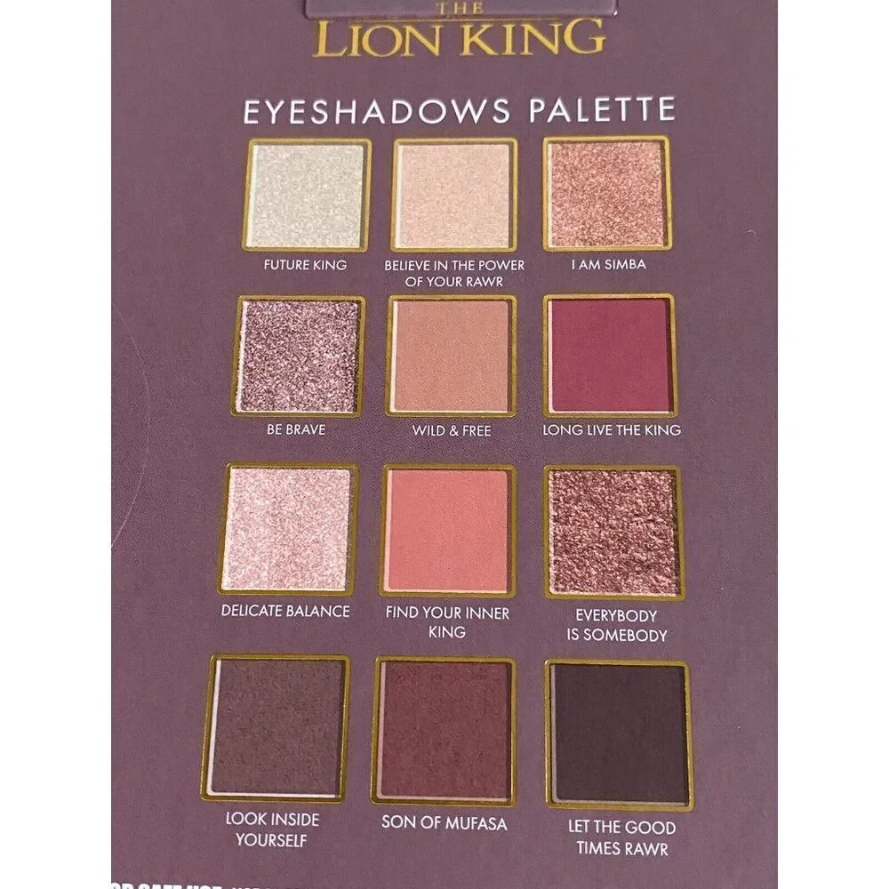 Set Of 12 Shades‎ Disney The Lion King Eyeshadow Palette With Mirror Simba NEW